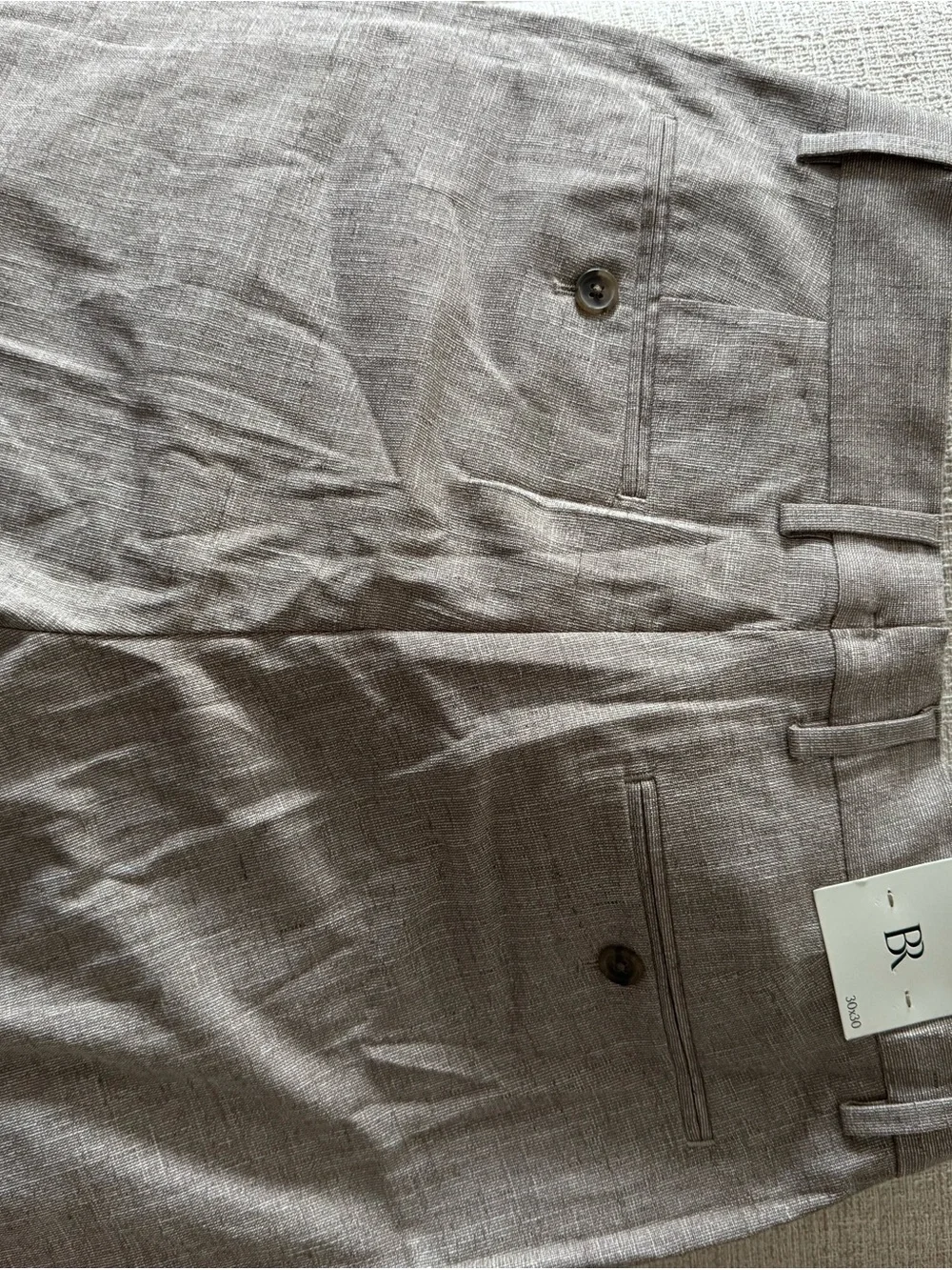 Banana Republic Men's Classic Linen-Blend Dress Pants - Light Taupe